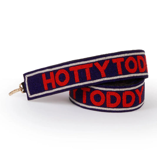 Ole Miss Hotty Toddy Blue and Red Beaded Purse Strap