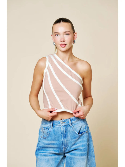 Barely Blush One Shoulder