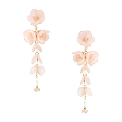 FLORAL LEAF DROP DANGLE EARRING
